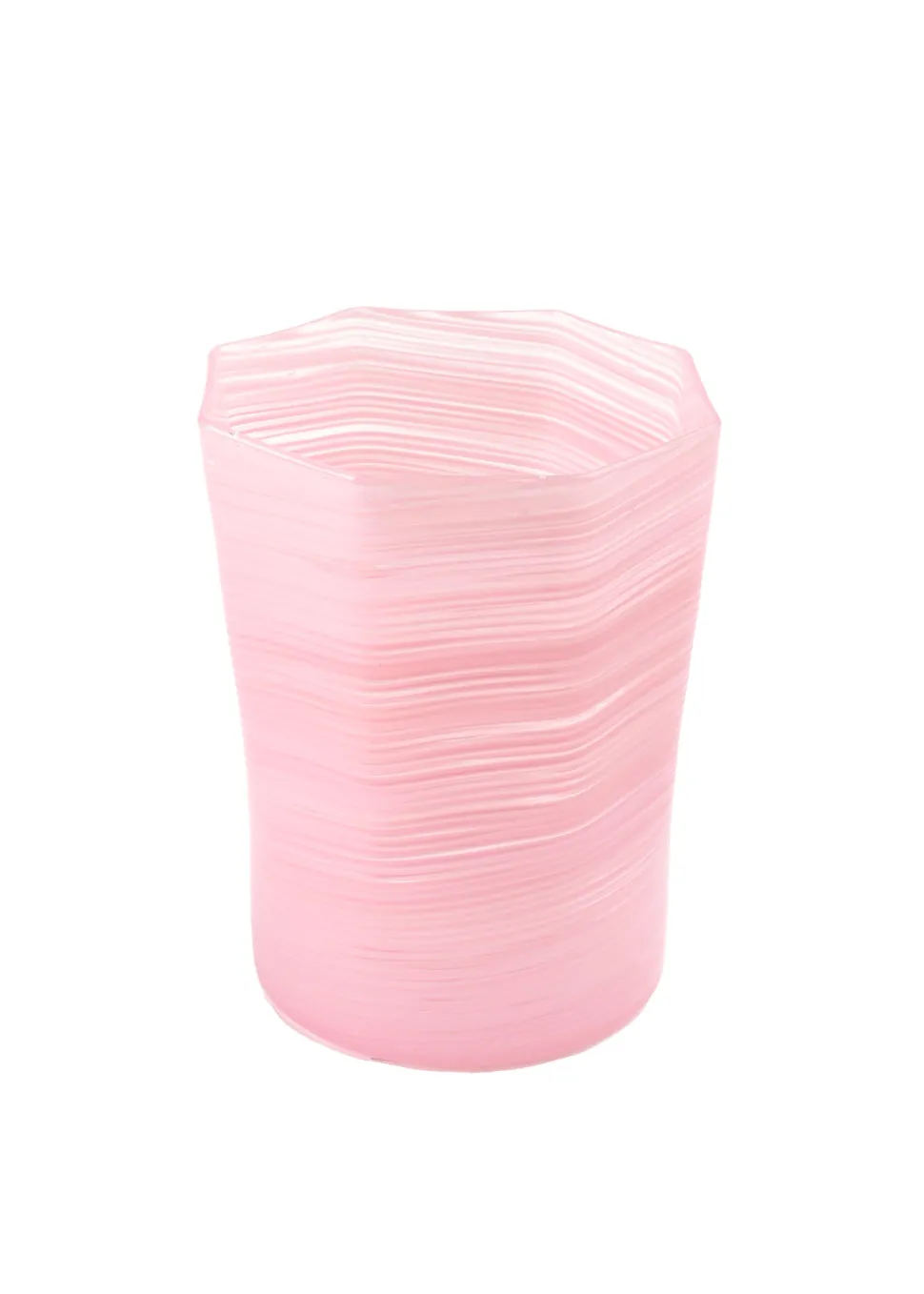 Short Hand Blown Tumbler in Pink, Set of 6