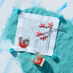 Shrimp Napkin Rings, Set of Two