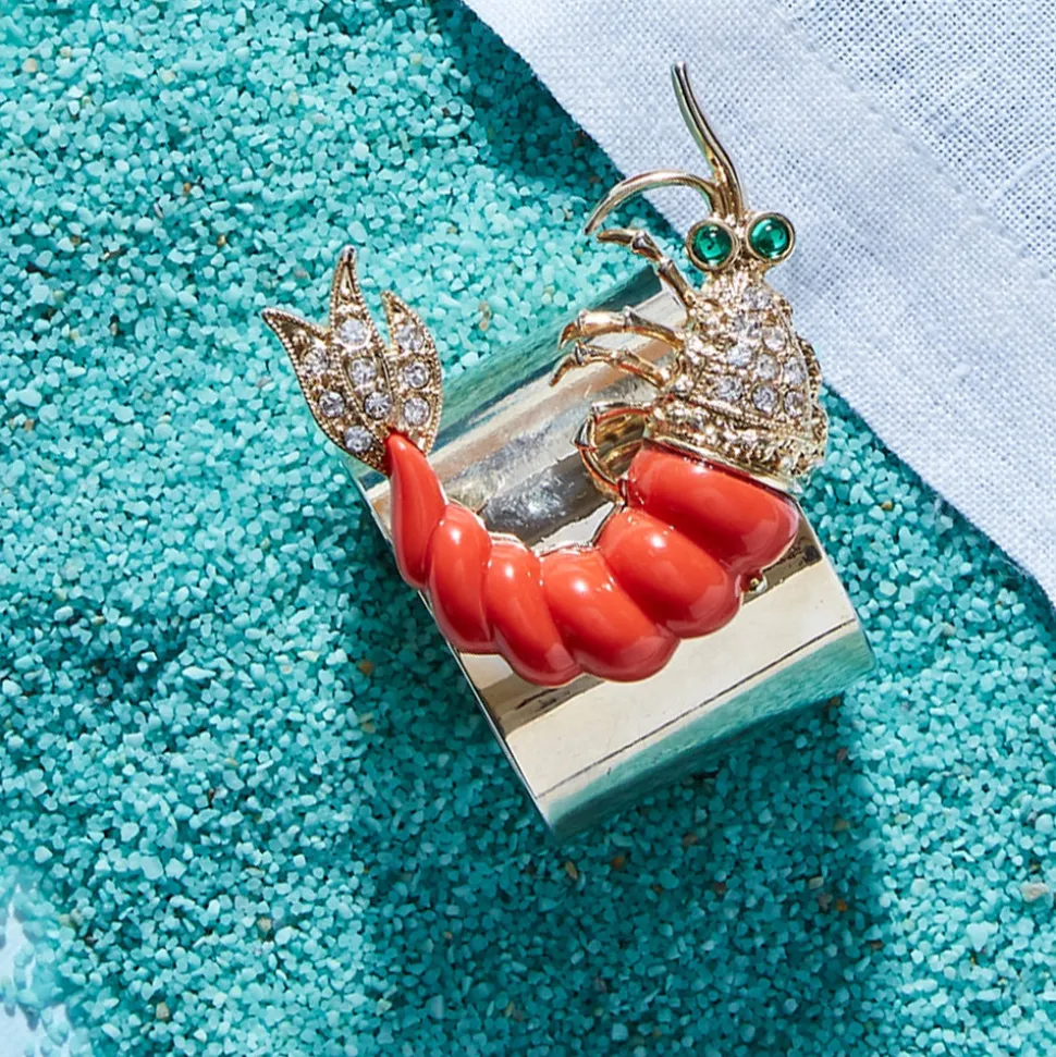 Shrimp Napkin Rings, Set of Two