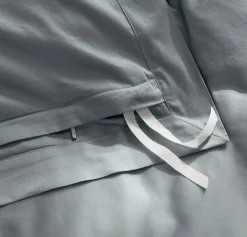Signature Hemmed Duvet Set in Bluestone