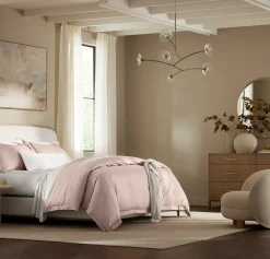Signature Hemmed Duvet Set in Dusty Rose