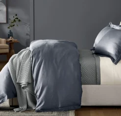 Signature Hemmed Duvet Set in Mineral