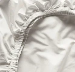 Signature Hemmed Fitted Crib Sheet in White