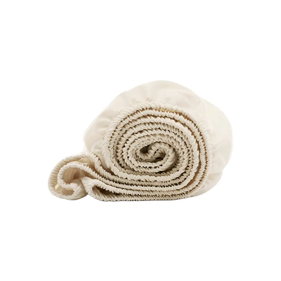 Signature Hemmed Fitted Crib Sheet in Natural