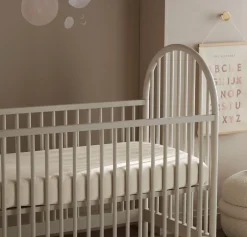 Signature Hemmed Fitted Crib Sheet in Natural