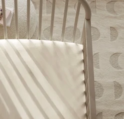 Signature Hemmed Fitted Crib Sheet in Natural