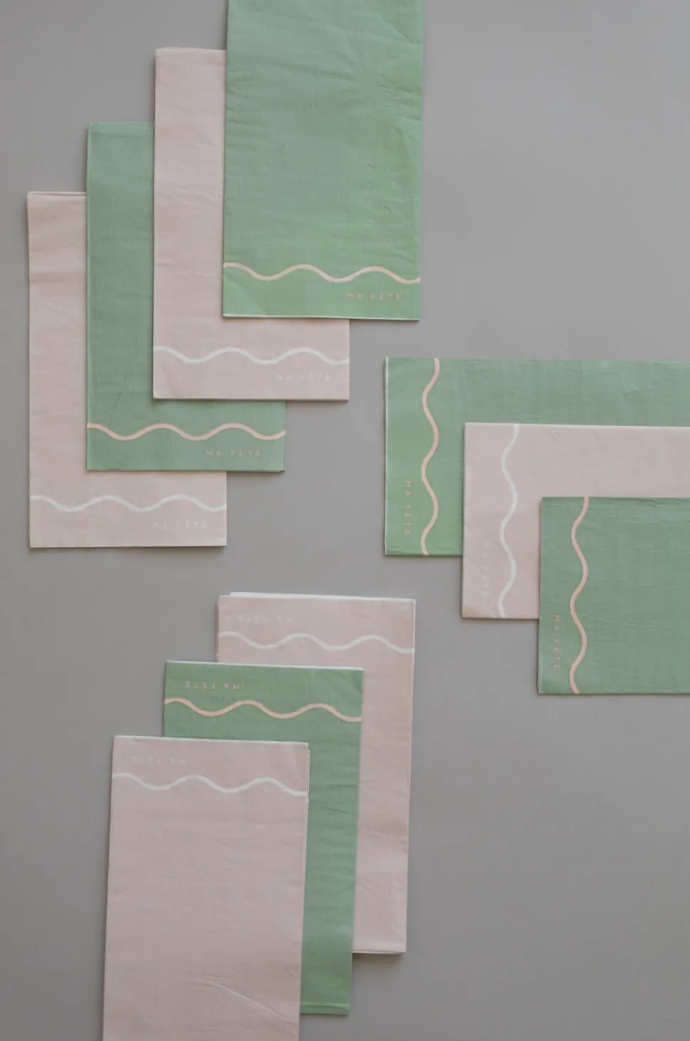 Signature Napkins in Pink & Mint