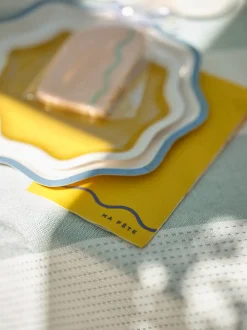 Signature Napkins in Yellow & Blue
