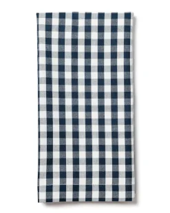 Signature Twill Napkins in Navy French Ticking, Set of 4
