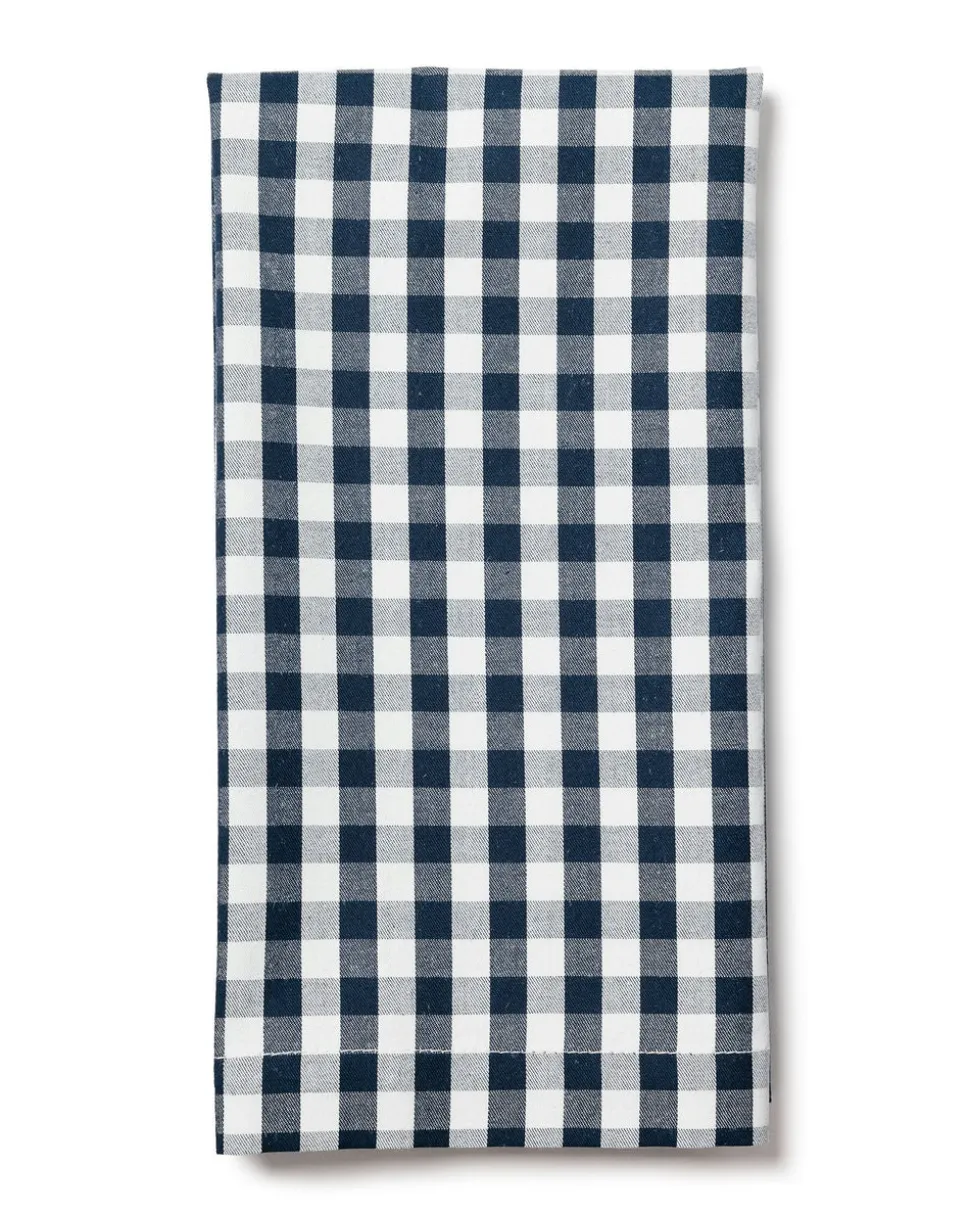 Signature Twill Napkins in Navy Gingham, Set of 4