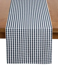 Signature Twill Runner in Navy French Ticking