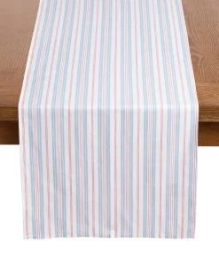 Signature Twill Runner in Navy French Ticking