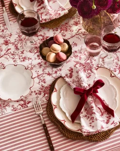 Signature Twill Table Runner in Red Timeless Toile