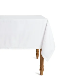 Signature Twill Tablecloth in Navy French Ticking
