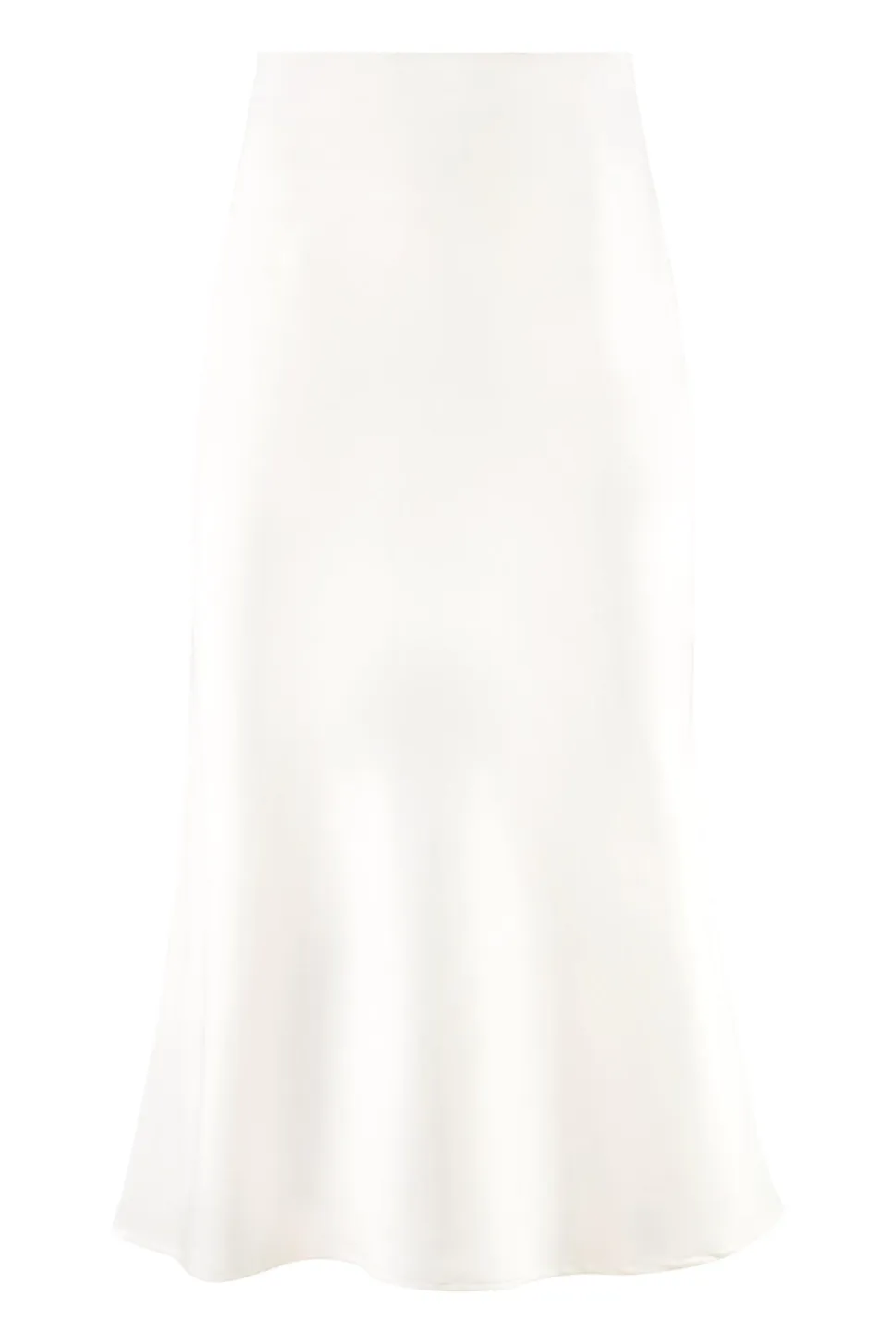 Silk Avin Midi Slip Skirt in Ivory