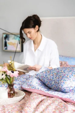 Silk Pillowcase Made With Liberty Fabric in Betsy Lavender