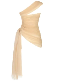 Silk Tulle Tucked Top