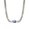 Silver Chunky Gem Choker