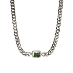 Silver Chunky Gem Choker