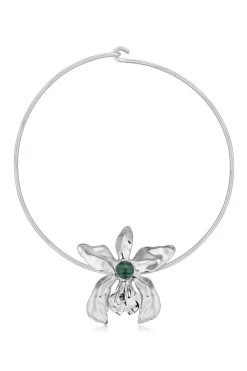 Silver Orchid Choker