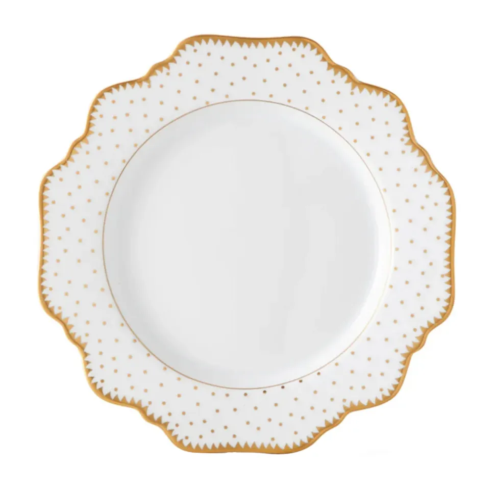 Simply Anna Antique Polka Dinner in White/Gold