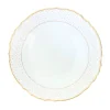 Simply Anna Polka Open Vegetable Bowl in White/Gold
