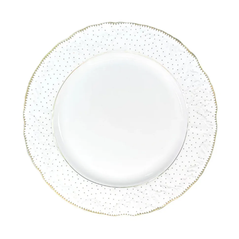 Simply Anna Polka Rim Soup in White/Gold