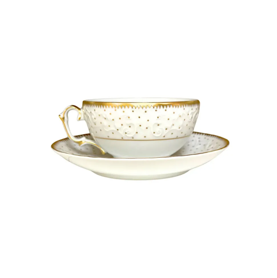 Simply Anna Polka Tea Cup in White/Gold