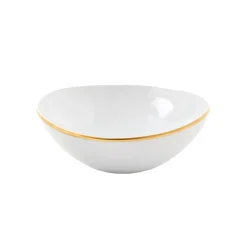 Simply Elegant Cereal Bowl in White/Gold