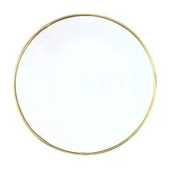 Simply Elegant Dinner Plate in White/Gold