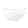 Simply Elegant Open Vegetable Bowl in White/Gold