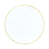 Simply Elegant Salad Plate in White/Gold