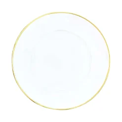 Simply Elegant Salad Plate in White/Gold