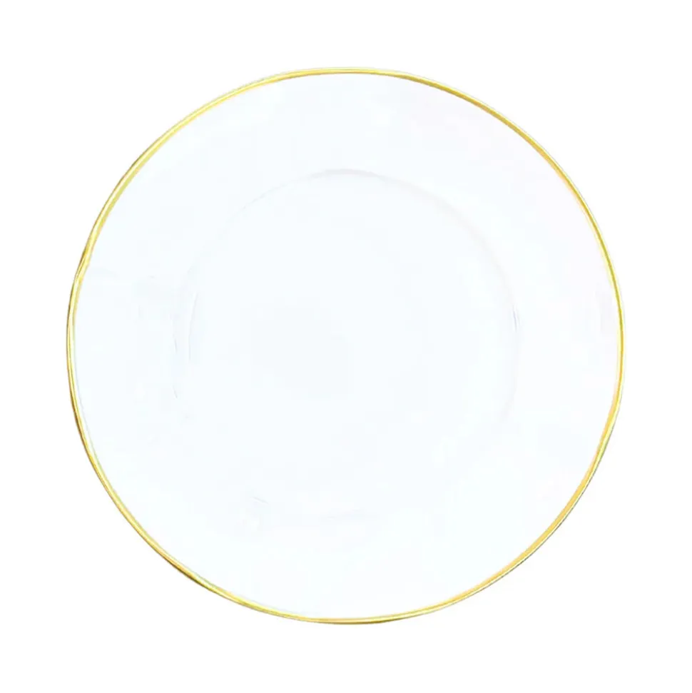 Simply Elegant Salad Plate in White/Gold