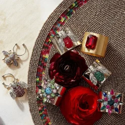 Single Gem Napkin Rings, Set of Two