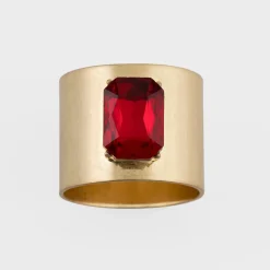 Single Gem Napkin Rings, Set of Two