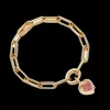 Single Heart Locket Link Bracelet