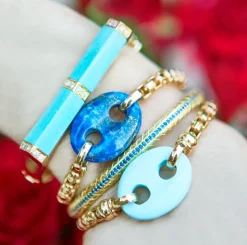Single Stone Mariner Link Bracelet