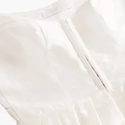 Sissi Silk Taffeta Dress in White
