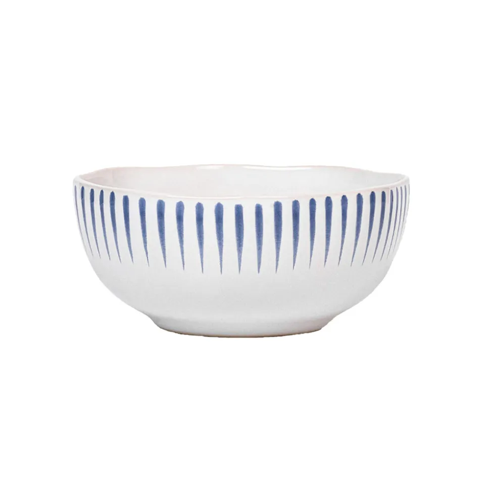 Sitio Stripe Cereal/Ice Cream Bowl in Delft Blue