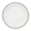 Sitio Stripe Dinner Plate in Basil