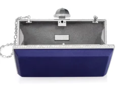 Skylar Satin Handbag in Navy