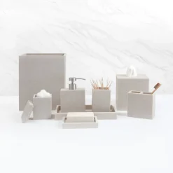 Slate Tissue Holder in Ivory