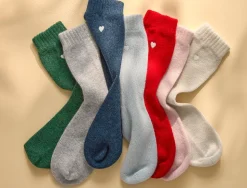 Sleeping Socks Heart in Scarlet