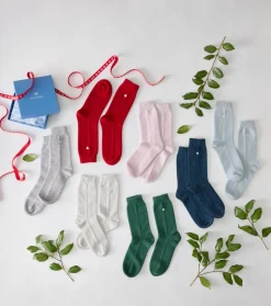 Sleeping Socks Heart in Seasalt