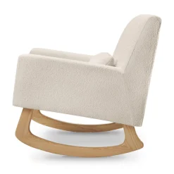Sleepytime Rocker in Ivory Boucle with Light Legs