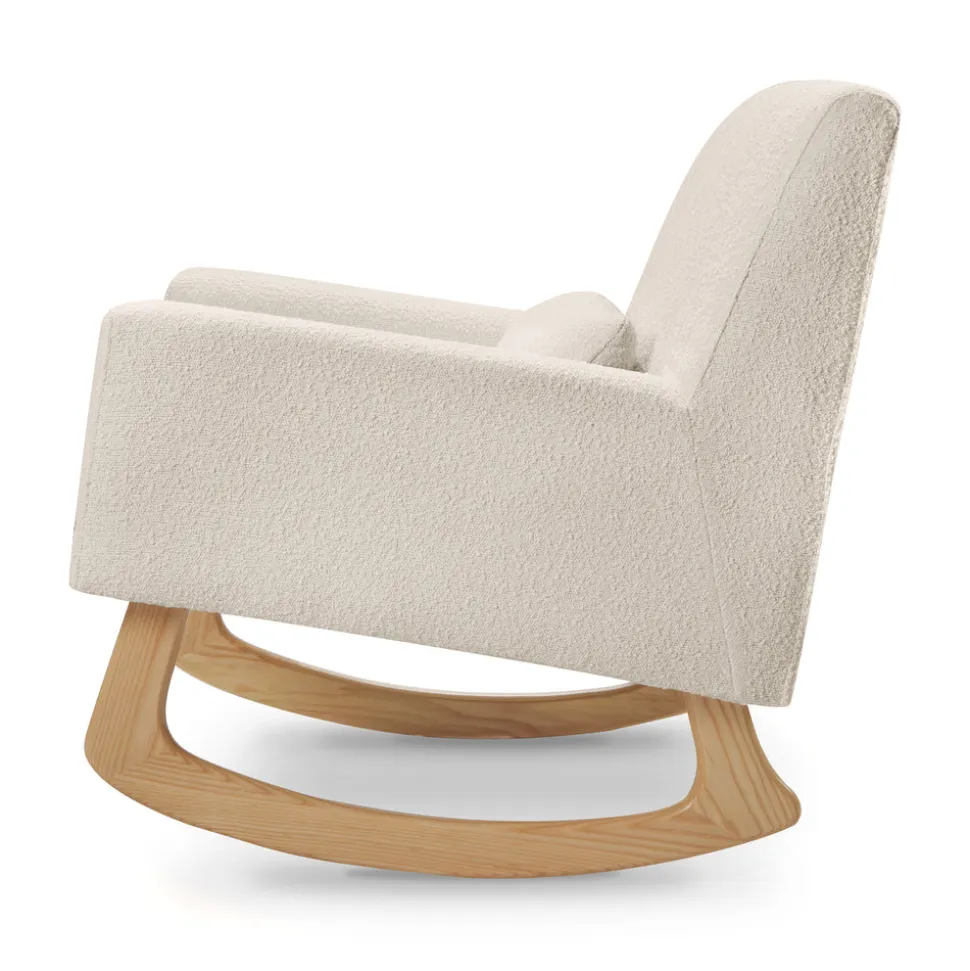 Sleepytime Rocker in Ivory Boucle with Light Legs