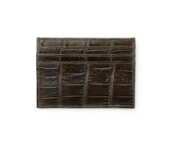 Slim Credit Card Case No. 204 in Crocodile Leather