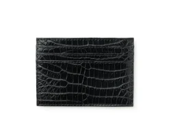 Slim Credit Card Case No. 204 in Crocodile Leather