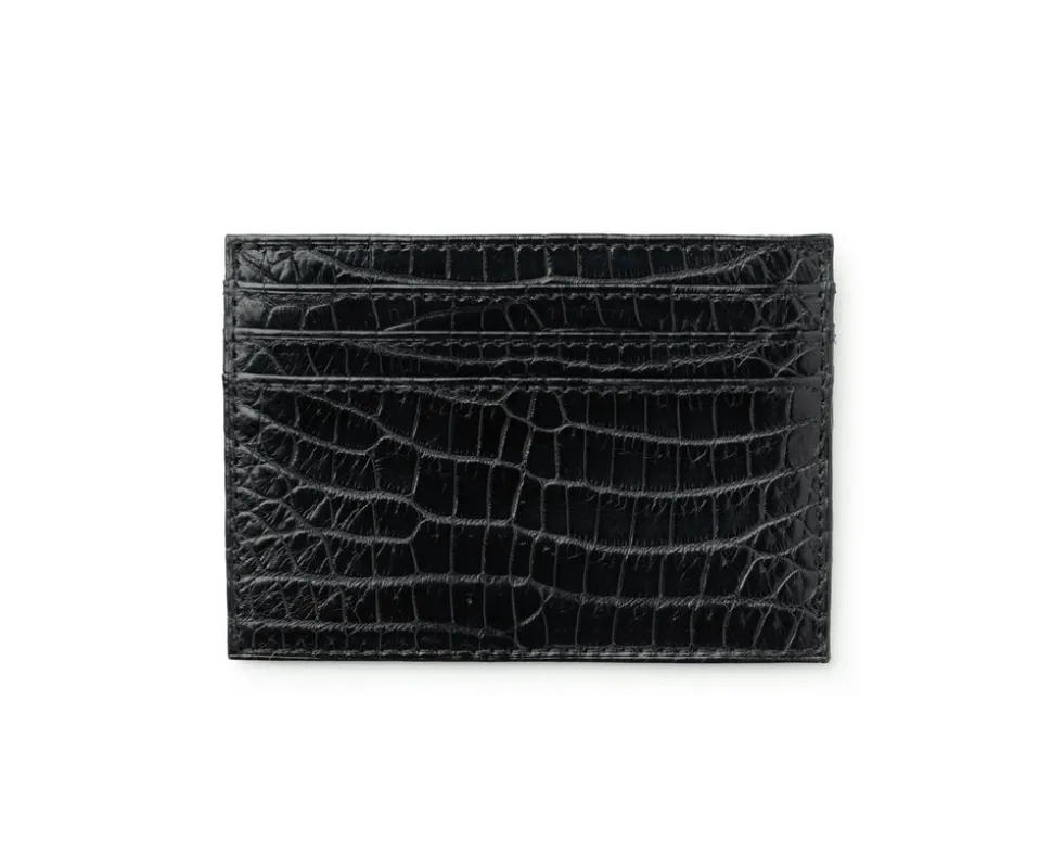 Slim Credit Card Case No. 204 in Crocodile Leather